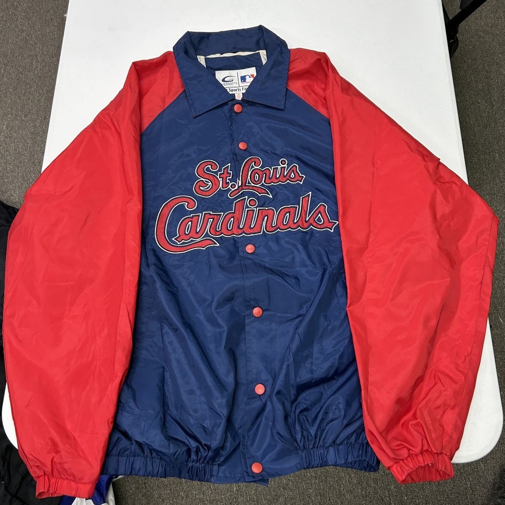 G-III Sports Windbreaker Jacket Mens Medium Blue Red St. Louis Cardinals MLB H1